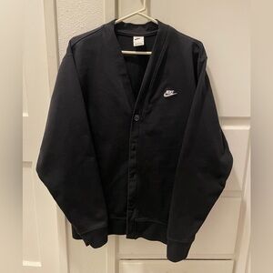 Nike Men’s Knit Button-Up Fairway Club Cardigan Sweater – Black (XL)